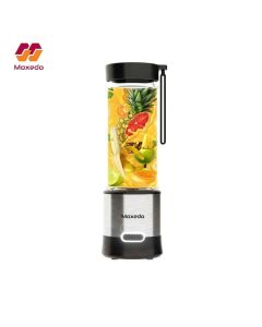 Moxedo Frutiva Portable Juicer Blender, 450ml Capacity, 16500 RPM Motor, 6 Stainless Steel Blades, USB Rechargeable | Black - MX-JB003-BK