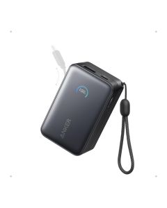 Anker Nano Power Bank 10000mAh 45W with Built-In Retractable USB-C Cable, Fast Charging & Compact Portable Design | Black - A1638H11