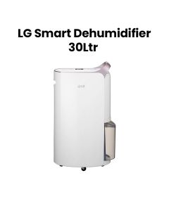 LG Smart Dehumidifier, Dual Inverter Compressor, Smart Efficiency, H13 HEPA Filter - White - MD19GQGE0