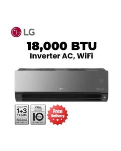 LG 1.5 Ton ARTCOOL Inverter AC 18000 BTU, Energy Saving, Fast Cooling, Dual Inverter Compressor™, Smart ThinQ™ (Wi-Fi), Plasmaster™ IonizerPLUS - Grey - A23TNC