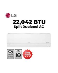 LG 2 Ton Split Air Conditioner 22,042 BTU, Dual Inverter Compressor™, Smart ThinQ™ (Wi-Fi), Plasmaster Ionizer+ - White - I27TNC