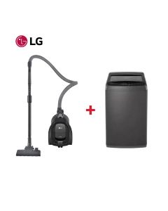 LG 1800W Canister Vacuum Cleaner + LG 9kg Top Load Washing Machine - LG Laundry & Clean Bundle