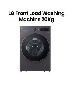 LG Front Load Washing Machine 20Kg, Steam Cleaning Technology, Multiple Wash Programs, Smart Diagnosis - Essence Graphite - F0Z8DYPK4