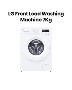 LG Front Load Washing Machine 7Kg, Hygiene Steam Cycle, Inverter Direct Drive Motor, 6-Motion DD, Full Touch Control Panel - White - F2Y1HYP3W