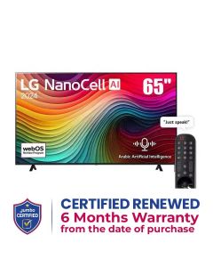 LG 65" NanoCell 4K UHD Smart TV – Voice Control, HDR, ThinQ AI | Model 65NANO80T6A.AMRG