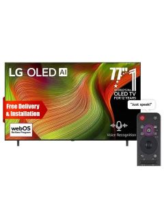 LG 77Inch OLED 4K Smart TV, 4K Ultra HD Resolution, Smart TV Features, Smooth Motion Performance, Premium Slim Design - Black - OLED77B46LA