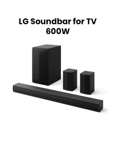 LG 5.1 Channel Dolby Digital, Wireless Subwoofer And Rear Speaker, AI Sound Pro Home Theater Soundbar 600W - Black - S65TR