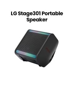 LG XBOOM Bluetooth Speaker Signature Sound By Will.I.Am, Dual-bar AI Lighting, 24 Hours Playback - Black - STAGE301