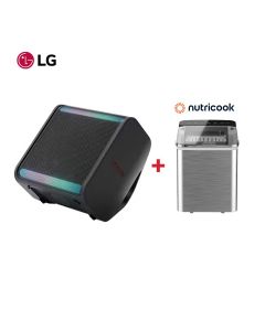 LG STAGE301 Portable Speaker + Nutricook Bullet Ice Maker Stainless Steel - Outdoor & Chill Bundle