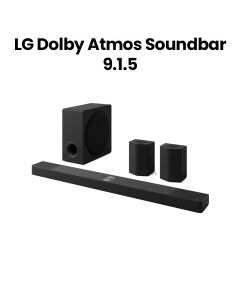 LG Soundbar with 9.1.5 Channel Surround Sound, Dolby Atmos Technology, AI Room Calibration, WOW Orchestra - Black - S95AR