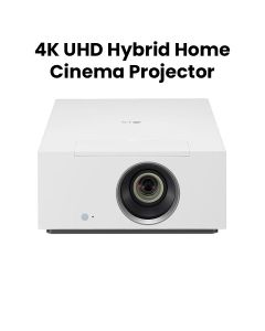 LG CineBeam 4K UHD Hybrid Home Cinema Projector, 8.3M Pixels, DCI-P3 94% Wide Colour Gamut, webOS - White - HU710PW