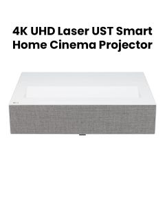 LG CineBeam 4K UHD Laser UST Smart Home Cinema Projector, webOS, Brightness Optimizer 2, 8.3 Mega Pixel - White - HU715QW
