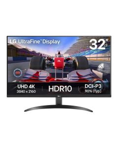 LG 32Inch 4K UHD Monitor, OnScreen Control, Ergonomic Stand, Super Resolution, Dynamic Action Sync, VA Panel Technology - Black - ‎32UR500K