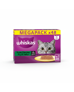 Whiskas Tuna in Jelly Wet Cat Food Mega Pack - 40+ 80g Pouches for Adult Cats