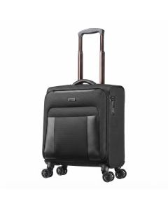 American Tourister Bass Rolling Tote, Business Travel Bag with Spinner Wheels, Laptop Compartment |Black