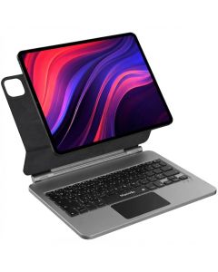 Moxedo Magic Wireless Keyboard Case for iPad Pro 11-Inch (2024), Arabic & English Keyboard, Multi-Touch Trackpad, Detachable Bluetooth Design | Black - KB011-11PR