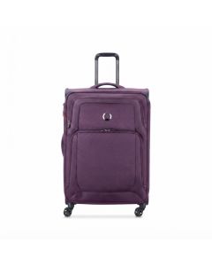 Delsey OPTIMAX LITE 80 CM Expandable 4-Wheel Spinner Suitcase - Durable Lightweight Large, High-density lightweight composite, TSA Combination Lock | Purple