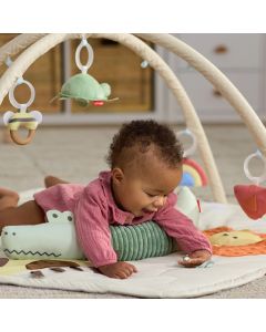 Skip Hop Geometric Wonders Baby Play Gym 0+ Monthss, Visually Engaging Play Design, Interactive Hanging Toys, Supports Early Development Skills - Multicolour