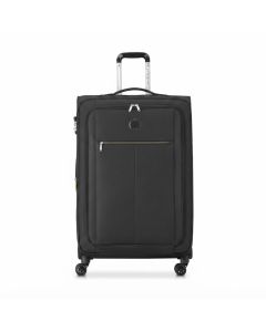 Delsey Pin Up 6 Expandable Large 78cm Spinner Suitcase, 4-Wheel Hardshell Travel Trolley, TSA Combination Lock | Black