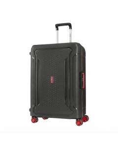American Tourister Tribus Hardside 69cm Spinner Suitcase, 3-Point Locking System, TSA Lock | Dark Grey
