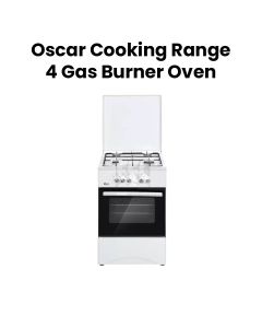 Oscar Cooking Range 50x55cm, 4 Gas Burners, Gas Oven And Grill, Mechanical Oven - White - 5050GW1