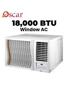 Oscar Window Air Conditioner 18,000 BTU, Rotary Compressor, Energy Efficient Performance - White - OWC18TCR410N