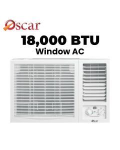 Oscar Window Air Conditioner 18,000 BTU, Equipped With A Rotary Compressor, Energy Efficient, Powerful Cooling - White - OWC18SHR410