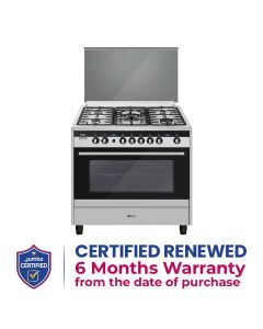 Oscar 90X60 5-Gas Burner Gas Oven Cooking Range - Silver (OC 9060GGSPLO)