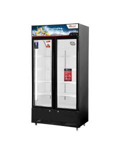 Oscar No-Frost Double Door Showcase Chiller 630L, Stylish Design, Reliable Performance - Black - OCL630