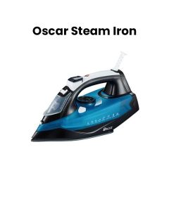 Oscar Steam Iron, Powerful Steam Output, Non Stick Soleplate And Easy Temperature Control, Steam Burst, Self-Cleaning, Anti-Drip - Black/Blue - OSI2323