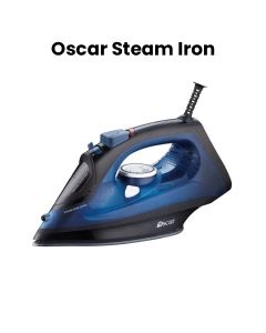 Oscar Steam Iron, Powerful Steam Output, Non Stick Soleplate And Easy Temperature Control, Steam Burst, Self-Cleaning, Anti-Drip - Black/Blue - OSI2423
