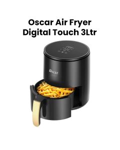 Oscar Air Fryer 3L, Digital Touch, Durable Construction, Compact Design, Rapid Air Recycling Technology, Versatile Kitchen Appliance - Black - OAF3LDTB