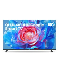 Oscar 65-Inch Frameless QLED 4K UHD Google Smart TV, Voice Remote, Dolby Audio, Built-in Chromecast, Google Assistant & HDR Display | Black - OS65QLEDG