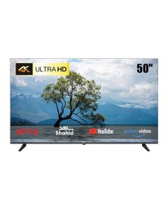 Oscar 50-Inch Frameless UHD 4K Android Smart TV, Voice Remote, Built-in Chromecast, Dolby Audio & Google Assistant | Black - OS50A4KPD