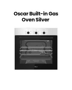 Oscar Built-In Gas Oven, Energy-Efficient Gas Cooking, Easy-To-Clean Surfaces, Reliable Temperature Control For Perfect Meals - Silver - OBD 60BIGX