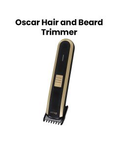 Oscar Hair And Beard Trimmer, Ergonomic Design, Sharp Blades, Rechargeable Battery For Smooth, Precise Grooming - Black/Gold - OHT2060GB