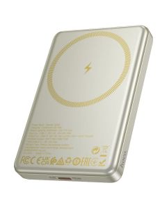 HOCO Q26A Joy Magnetic Power Bank 10000mAh, PD 20W Fast Charging, MagSafe Compatible Wireless Portable Charger - Metal Grey