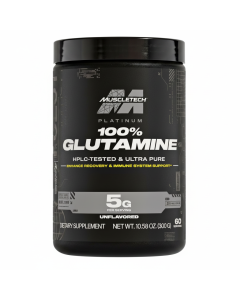 Muscletech Platinum 100% Glutamine Powder Post Workout Recovery & Muscle Support