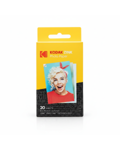 Kodak ZINK Photo Paper 50x76mm 20 Sheets for Smile & Printomatic, Sticky-Back Prints, Smudge-Proof, Water-Resistant & Tear-Resistant | RODZ2X320