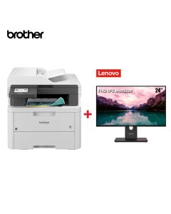 Home Office Pro Bundle Lenovo 24 Inch Monitor + Brother Color LED Laser Printer (603001000008767,301002000000442)