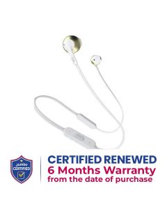 JBL Pure Bass Wireless Metal Earbud Headphones with Mic - Gold | T205BT