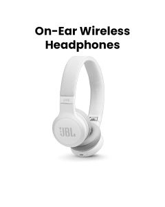 JBL Live 400BT On-Ear Wireless Headphones, 10H Of Playtime, 40mm Drivers, Voice Prompt Support - White - ‎LIVE400BT