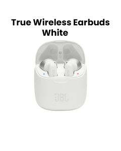 JBL Tune 220 True Wireless Earbuds, 19 Hours Of Combined Playback, Bluetooth.5.0 For Seamless Connectivity - White - 220TWS