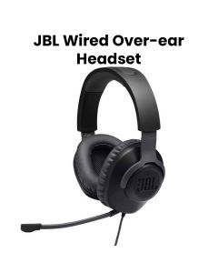JBL Quantum 100 Wired Headset Over-Ear Gaming with a Detachable Mic, Lightweight Over-Ear Design, Multi-Platform Compatibility - Black - QUANTUM100