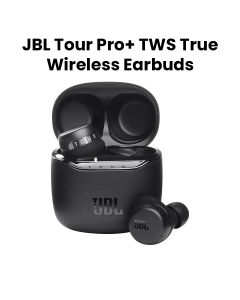JBL Tour Pro+ TWS True Wireless Noise-cancelling Earbuds With Premium Sound, Up to 32H Battery, 3 Mics, Wireless Charging - Black - ‎JBLTOURPRO+