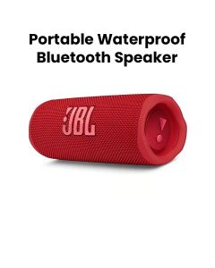 JBL Flip 6 Portable Waterproof Bluetooth Speaker, Louder, More Powerful Sound, 12 Hours of Playtime, IP67 Waterproof And Dustproof - Red - JBLFLIP6
