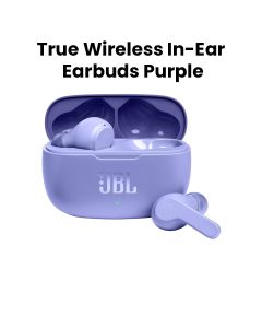 JBL Wave 200 True Wireless In Ear Earbuds, 20 Hours Of Combined Playback, JBL Deep Bass Sound - Purple - 200TWS