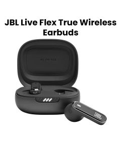 JBL Live Flex True Wireless Noise With 40 Hours Battery Life Earbuds, Enjoy Powerful Sound, Comfortable Fit - Black - JBLLIVEFLEX