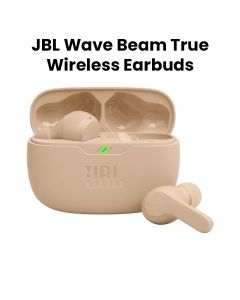 JBL Wave Beam True Wireless Noise Cancelling Earbuds, Up To 32 Total Hours Of Battery Life, Water, Dust Resistant - Beige - WAVEBEAM