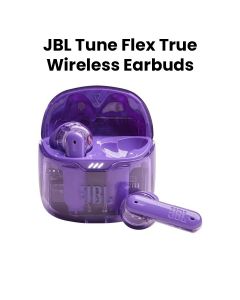 JBL Tune Flex Ghost Edition True Wireless Noise Cancelling Earbuds, 12mm Driver, Water And Sweat Resistant, 32H Battery - Purple - ‎TUNEFLEX